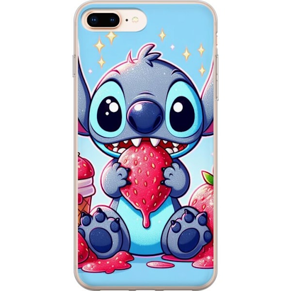 Apple iPhone 7 Plus Läpinäkyvä kuori Strawberry Stitch