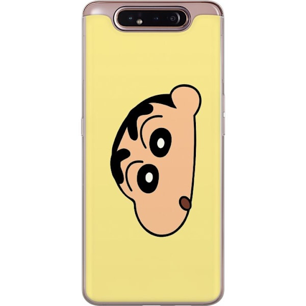 Samsung Galaxy A80 Läpinäkyvä kuori Peeking Shinchan