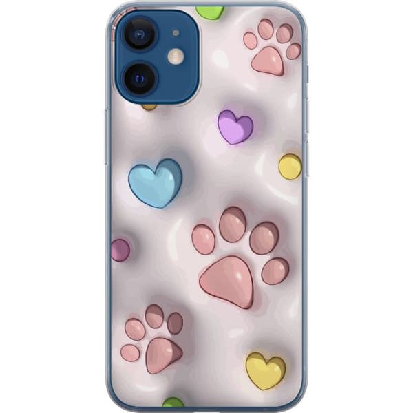 Kompatibelt Mobilskal till Apple iPhone 12 mini Fluffiga Tassar
