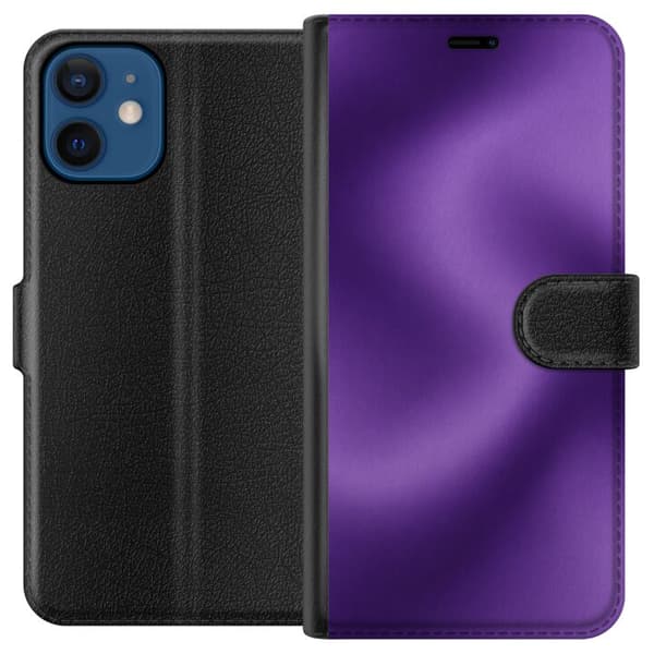 Kompatibel Tegnebogsetui til Apple iPhone 12 mini Lilla dis lilla