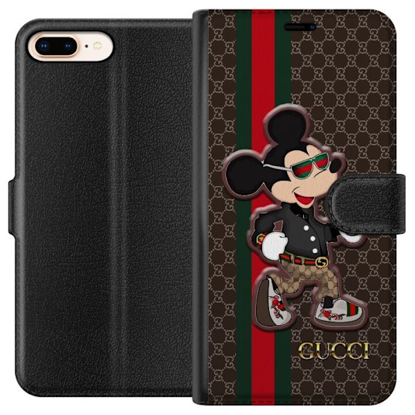 Kompatibel Tegnebogsetui til Apple iPhone 7 Plus CC Happy Mouse