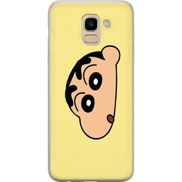 Samsung Galaxy J6 Läpinäkyvä kuori Peeking Shinchan