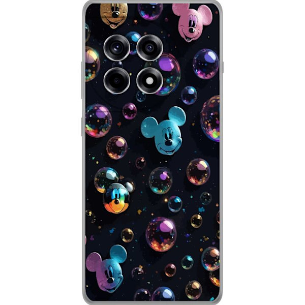 OnePlus 12R Genomskinligt Skal Musse Pigg Disney Bubblor Design Roligt Motiv Populär Disneyfigur Tecknad Serie Barnklassiker