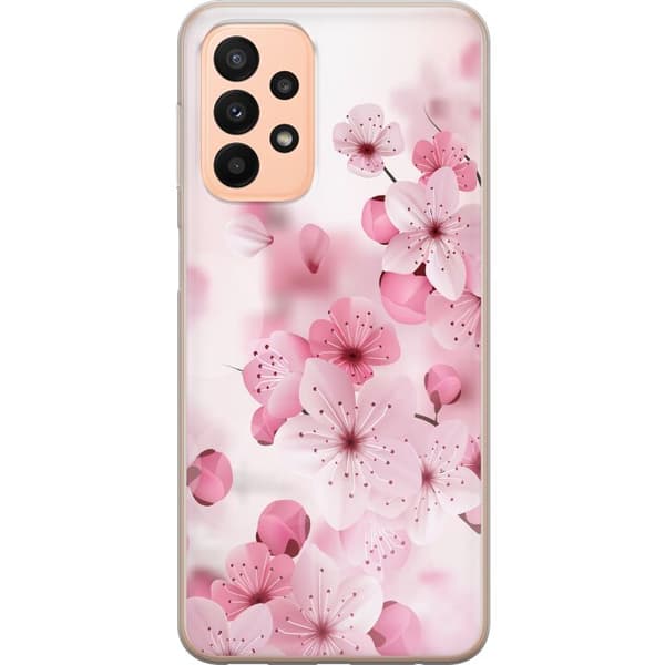 Kompatibelt Mobildeksel til Samsung Galaxy A23 Kirsebærblomst