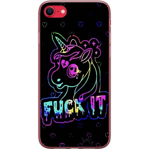 Apple iPhone 16e Gennemsigtig cover Fuck it Unicorn