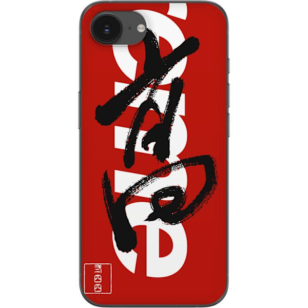 Apple iPhone 16e Läpinäkyvä kuori Supreme Punainen Graffiti Katupukeutuminen Suunnittelu Muotikuvake Trendikäs Graffiti Kuviointi Suosittu Urbaani