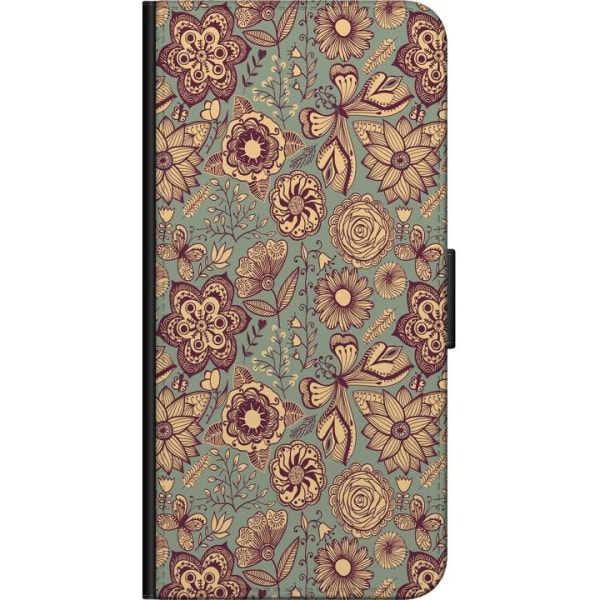 Samsung Galaxy Xcover 3 Lommeboketui Vintage Blomster