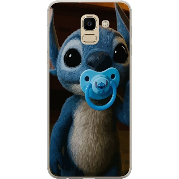 Samsung Galaxy J6 Läpinäkyvä kuori Stitch & Napp - vauvateema söpöllä hahmolla