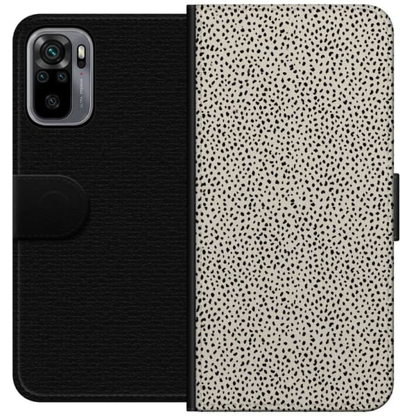 Kompatibel Tegnebogsetui til Xiaomi Redmi Note 10S Beige minileopard beige