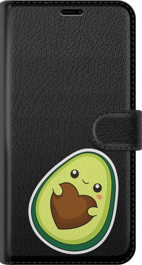 Kompatibel Tegnebogsetui til Apple iPhone 7 Plus Hjerteavocado - Grønt motiv med avocado med hjerteformet kerne. grøn
