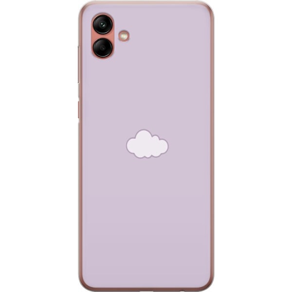 Samsung Galaxy A04 Läpinäkyvä kuori Lila Pilvi - minimalistinen pilvi lila taustalla