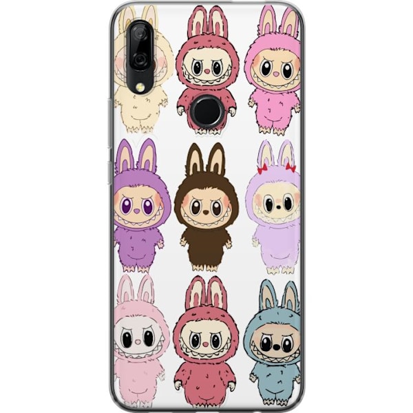 Huawei P Smart Z Genomskinligt Skal Labubu Pink Monster – Popkonst med Kawaii-touch