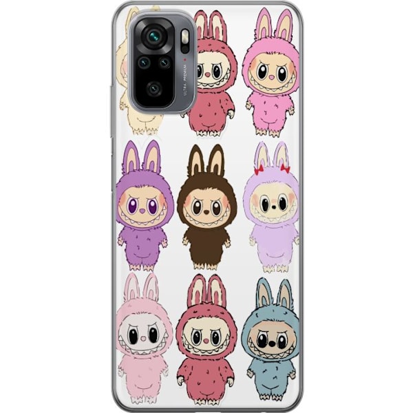 Xiaomi Redmi Note 10S Genomskinligt Skal Labubu Pink Monster