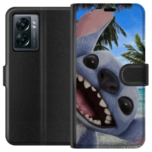 OnePlus Nord N300 Plånboksfodral Stitch mobilskal med Palmer i söt vänskapsdesign