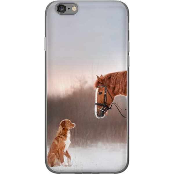 Kompatibelt Mobildeksel til Apple iPhone 6 Hest & Hund