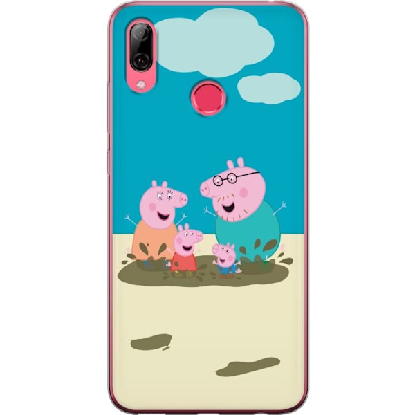 Huawei Y7 (2019) Gennemsigtig cover Greta Gris Familie Georg M