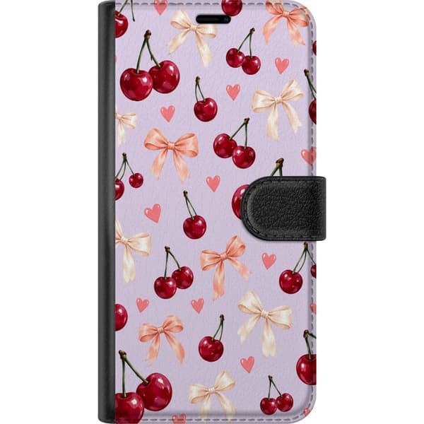Kompatibelt Lommeboketui til Apple iPhone 12 mini Kirsebærrosetter lila