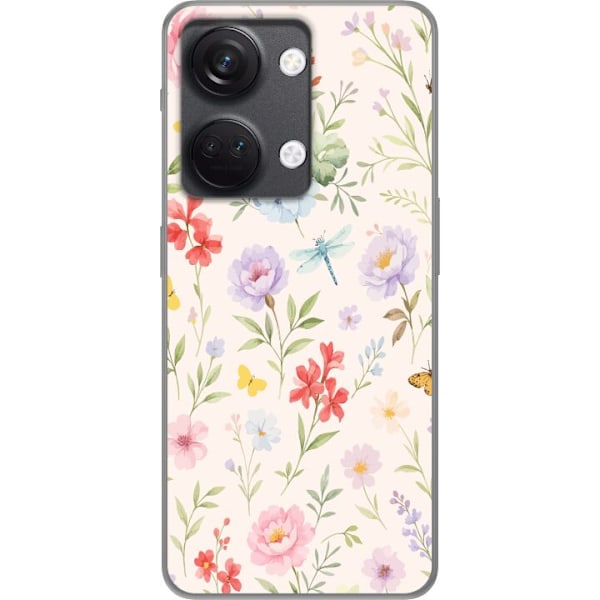 OnePlus Nord 3 Läpinäkyvä kuori Kukat