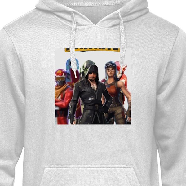 Barn-Hoodie | Mjuk Huvtröja för Barn Fortnite grå 9-11 År