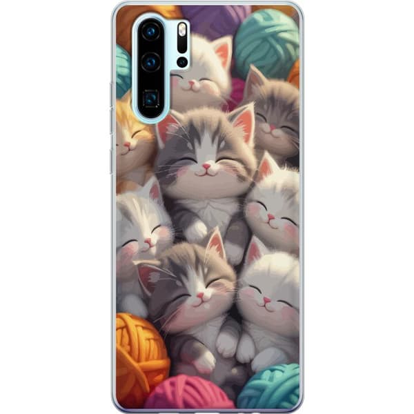 Kompatibelt Mobildeksel til Huawei P30 Pro Sovande kattungar beige