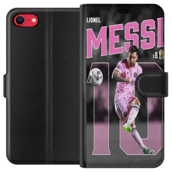 Apple iPhone 8 Plånboksfodral Lionel Messi - Rosa