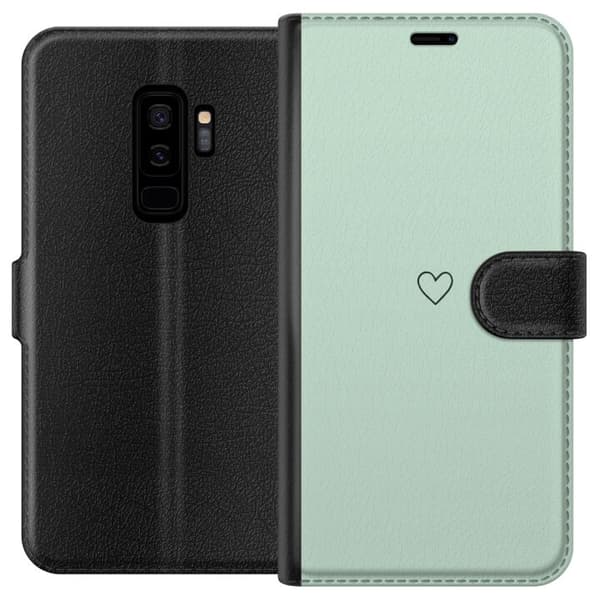 Kompatibel Tegnebogsetui til Samsung Galaxy S9+ Enkelt Hjerte