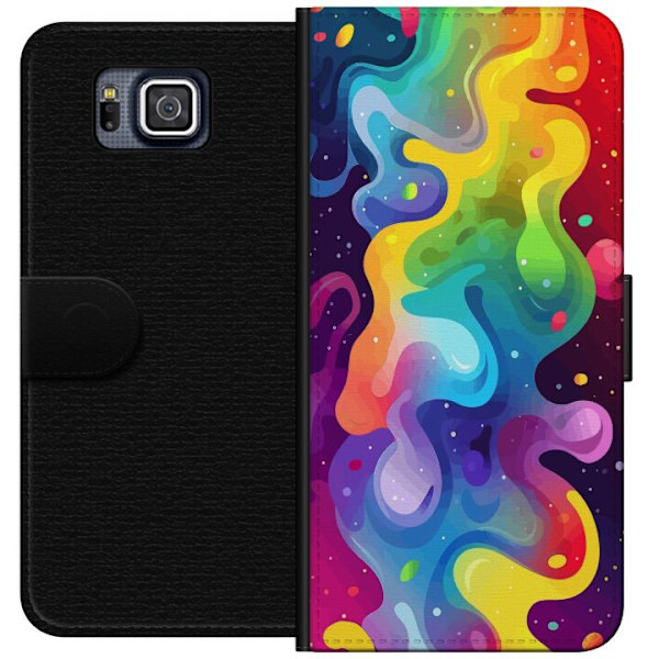 Samsung Galaxy Alpha Plånboksfodral Color Splash Abstrakt Konst Design Färgstarkt Mönster Modern Populär Väggkonst Grafiskt Trend