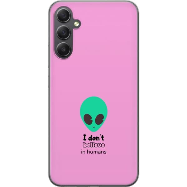 Kompatibelt Mobildeksel til Samsung Galaxy A25 Jag tror inte på människor rosa