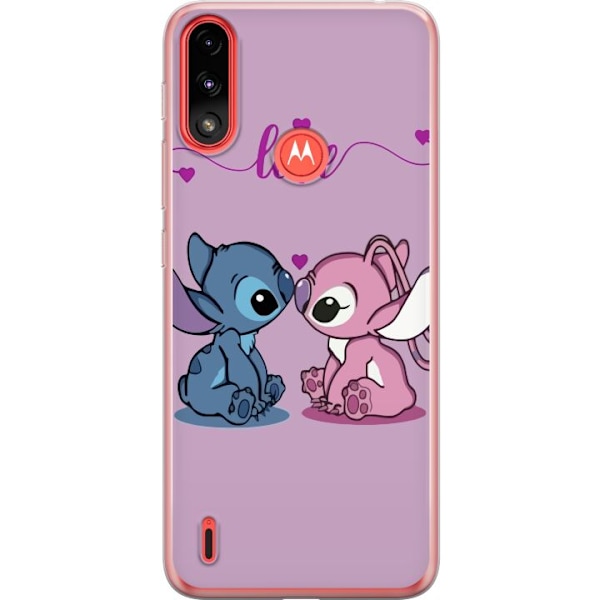 Motorola Moto E7 Power Genomskinligt Skal Lilo & Stitch – An
