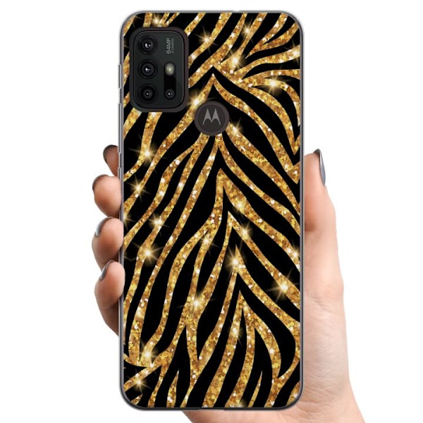 Motorola Moto G30 TPU Mobildeksel Gull & Glitter