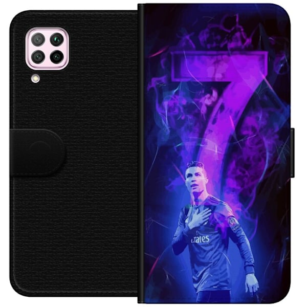 Huawei P40 lite Plånboksfodral Ronaldo 7 – Fotbollslegend i Action för Fans