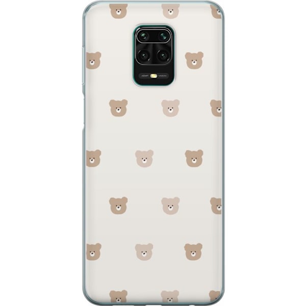 Xiaomi Redmi Note 9 Pro Läpinäkyvä kuori Teddy-tausta - sö