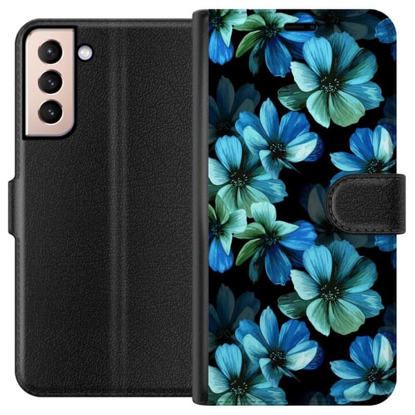Kompatibelt Plånboksfodral till Samsung Galaxy S21 Blommor
