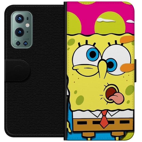 Kompatibelt Plånboksfodral till OnePlus 9 Pro Svampbob Fyrkant