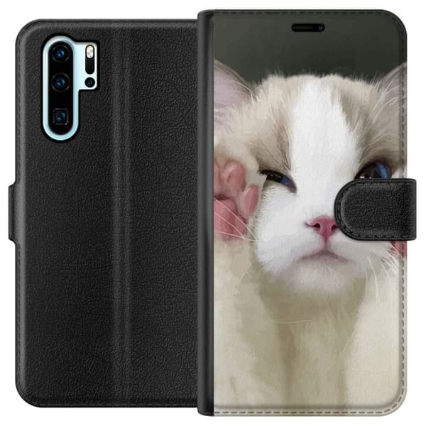 Kompatibel Tegnebogsetui til Huawei P30 Pro Kat