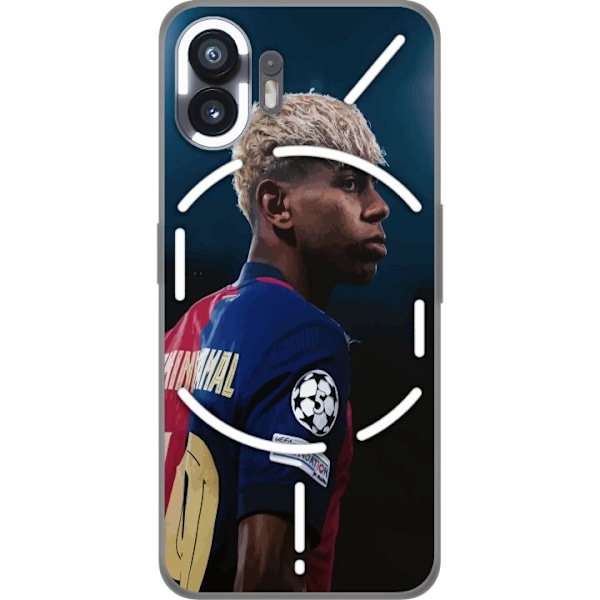 Nothing Phone (2) Läpinäkyvä kuori Lamine Yamal - Barcelonan ihmelapsi fokuksessa