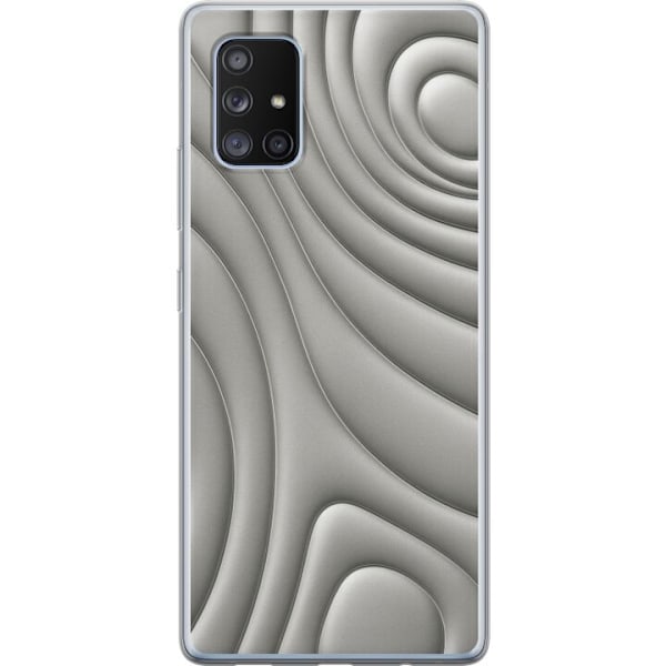 Samsung Galaxy A71 5G Läpinäkyvä kuori Hopea-aallot