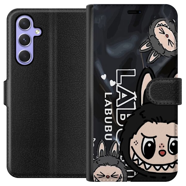 Samsung Galaxy A54 Tegnebogsetui <nl>Labubu Black Energy - Sor