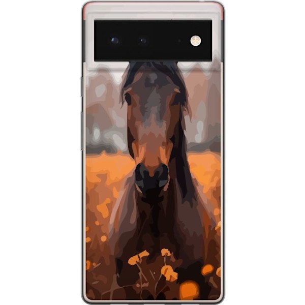 Google Pixel 6 Gennemsigtig cover Efterårets Hest