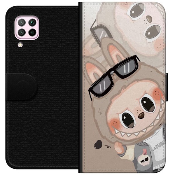 Huawei P40 lite Lompakkokotelo Labubu Rainbow Chaos