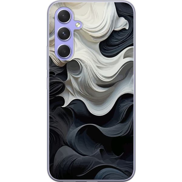 Kompatibel Mobilcover til Samsung Galaxy A54 Silke Sort/Hvid