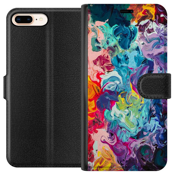 Apple iPhone 8 Plus Lompakkokotelo Villit Värit
