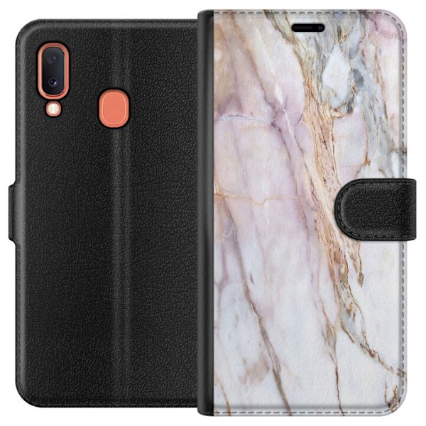 Samsung Galaxy A20e Tegnebogsetui Marmor
