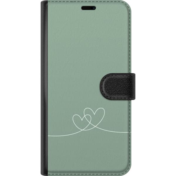 Yhteensopiva Lompakkokotelo Apple iPhone 16 Plus Vihreä Sydän