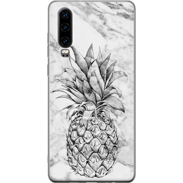 Huawei P30 Läpinäkyvä kuori Ananas