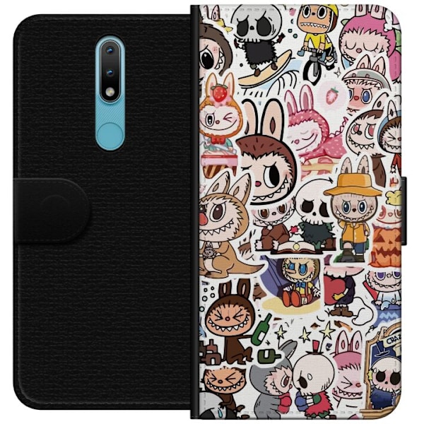 Nokia 2.4 Lompakkokotelo Labubu All-Stars – POP MART Erikois