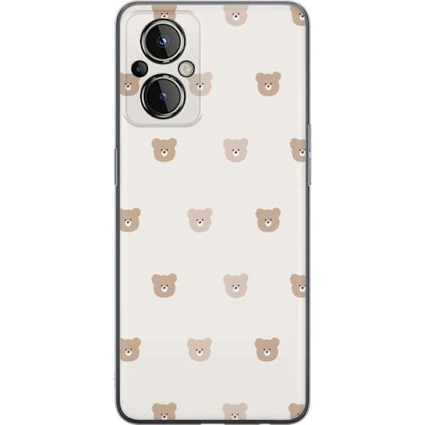 OnePlus Nord N20 5G Läpinäkyvä kuori Teddy-tausta - söpöt