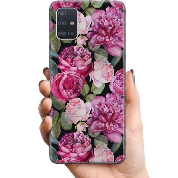 Samsung Galaxy A51 TPU Mobilskal Blommor