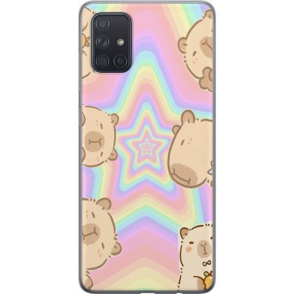 Samsung Galaxy A71 Läpinäkyvä kuori Kawaii Capybara Galaxy