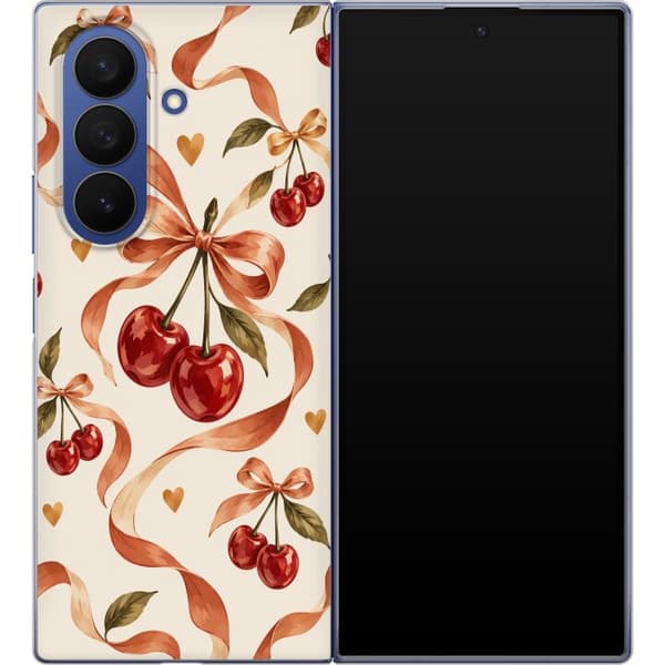 Kompatibel Mobilcover til Samsung Galaxy Z Fold7 Efterårskirsebær beige